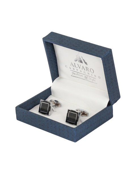 

Alvaro Castagnino Men Black Square Cufflinks