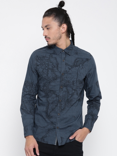 

United Colors of Benetton Blue Printed Casual Shirt