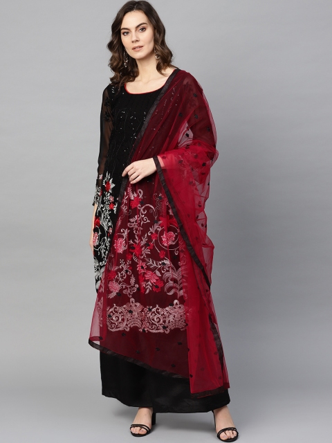 

Ishin Black Embroidered Unstitched Dress Material