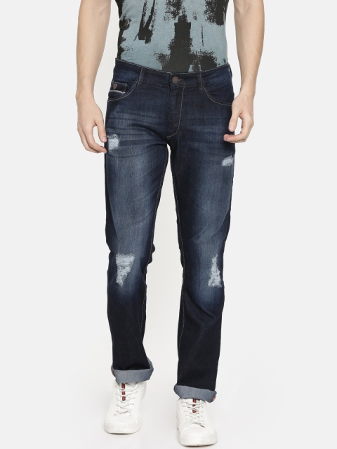 

John Players Men Blue Slim Fit Low-Rise Clean Look Stretchable Jeans