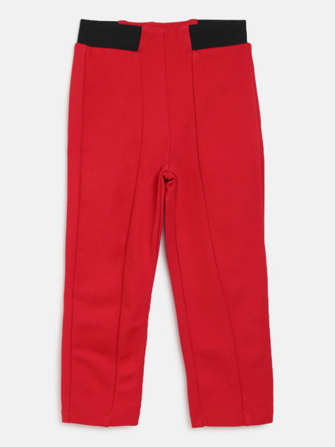 

United Colors of Benetton Girls Red Solid Treggings