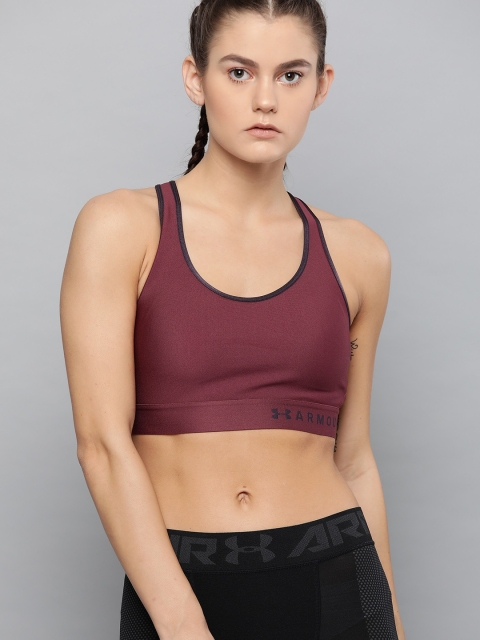 

UNDER ARMOUR Burgundy Mid Keyhole Sports Bra 1307196-569