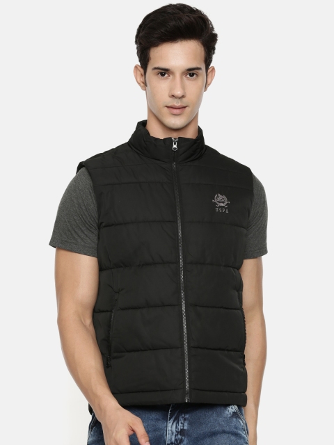

U.S. Polo Assn. Men Black Solid Puffer Jacket