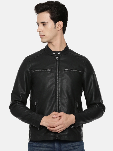 

U.S. Polo Assn. Men Black Solid Biker Jacket
