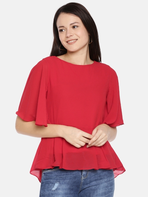 

AND Women Red Solid Top With Tie-up detail