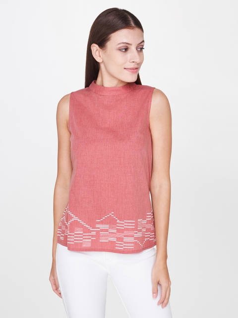 

AND Women Pink Printed Top