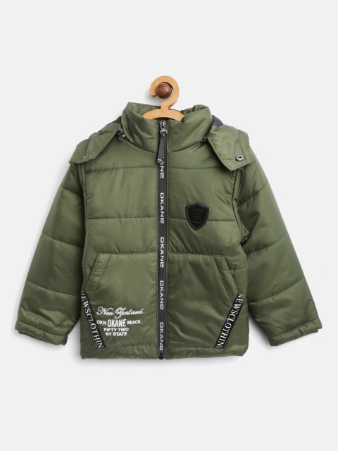 

Okane Boys Olive Green Hooded Padded Jacket