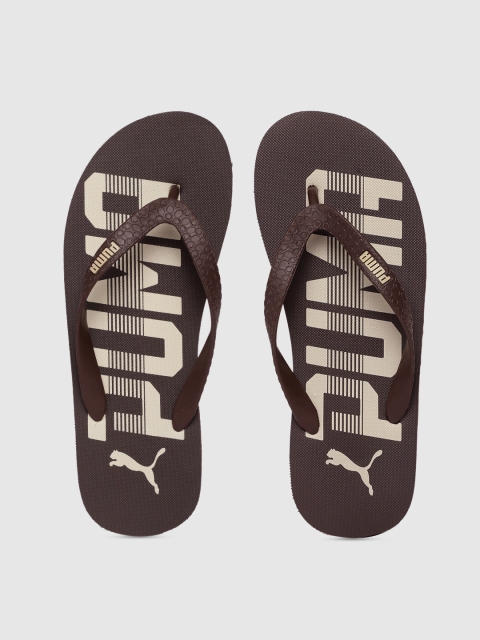 

Puma Men Brown Textured Monk IDP Thong Flip-Flops