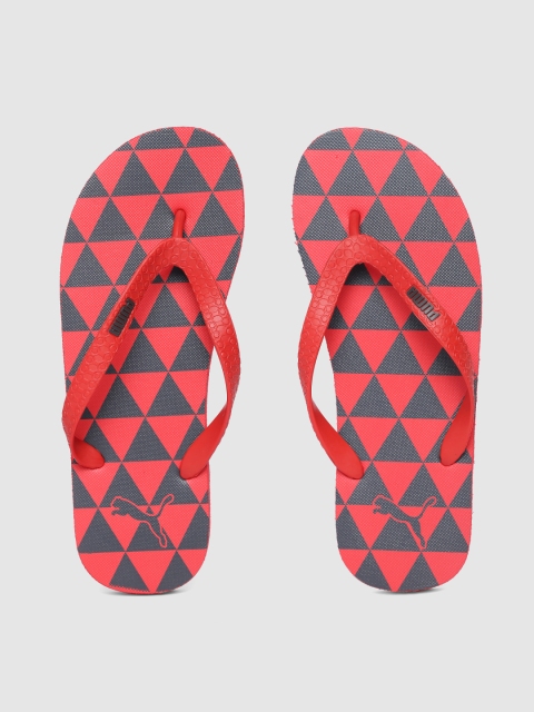 

Puma Unisex Red Textured Monk Gu Idp High Risk Shadow Thong Flip-Flops