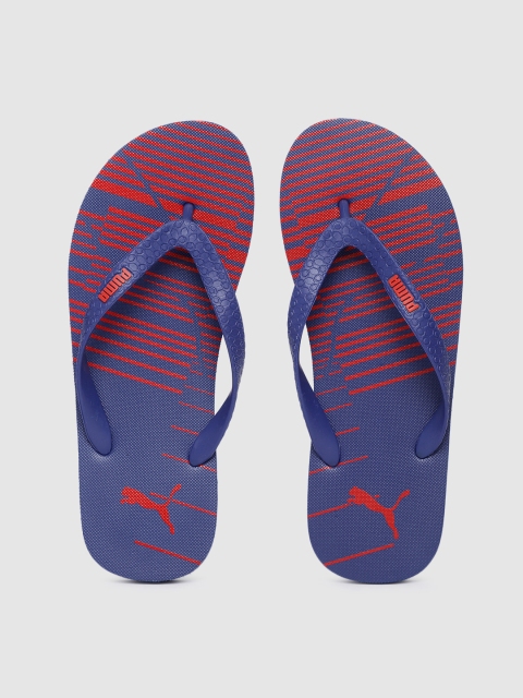 

Puma Unisex Blue & Red Printed Thong Flip-Flops