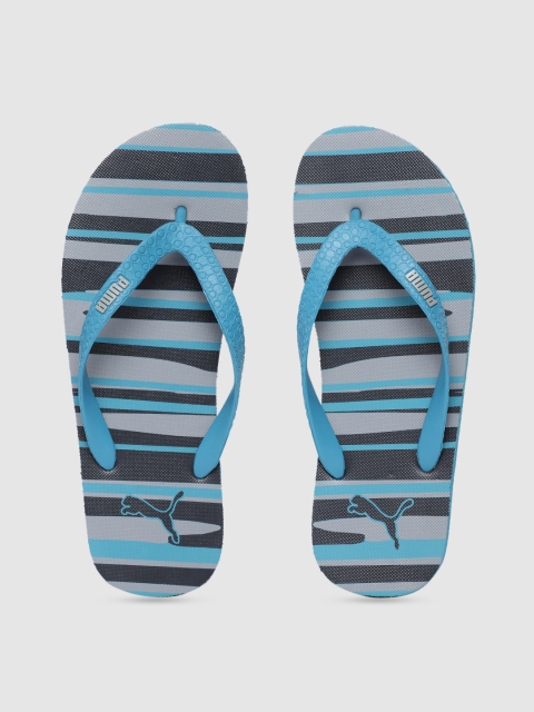 

Puma Unisex Blue Textured Thong Flip-Flops