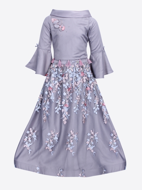 

CUTECUMBER Infant Grey & Pink Solid Top with Skirt
