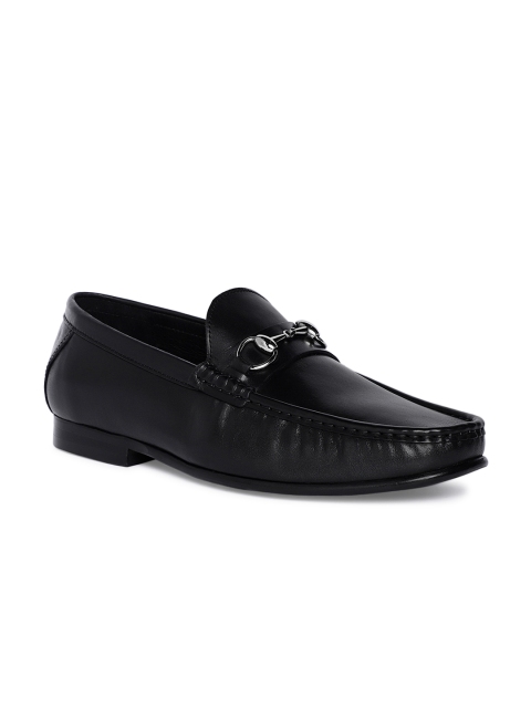 

Heel & Buckle London Men Black Solid Leather Formal Loafers