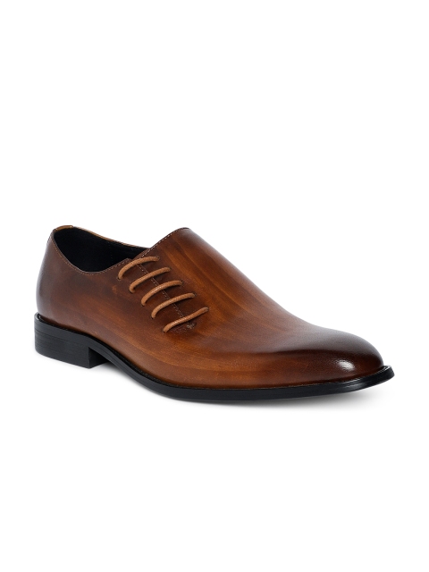 

Heel & Buckle London Men Tan Brown Solid Formal Leather Shoes