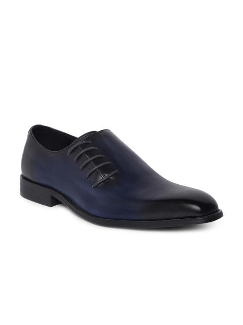

Heel & Buckle London Men Navy Blue Leather Formal Shoes