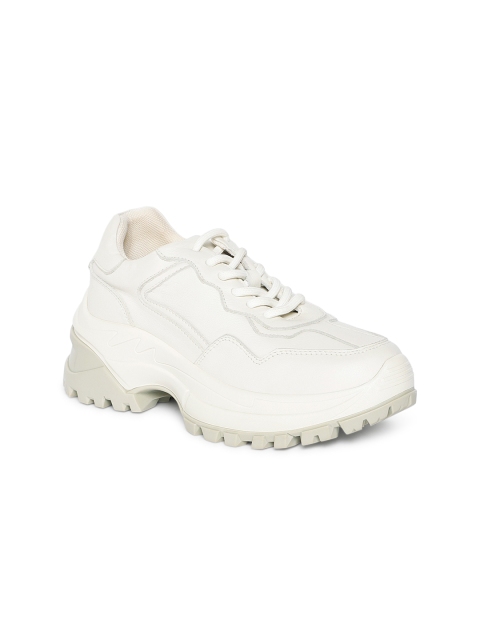

Heel & Buckle London Women White Leather Sneakers