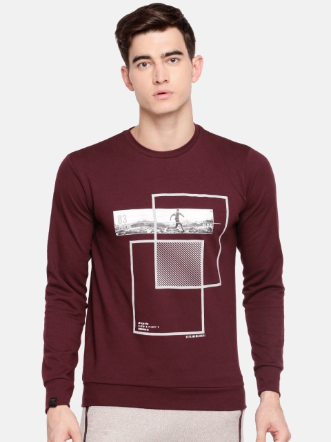 

Proline Active Men Pro Dry Burgundy Printed Sweatshirt