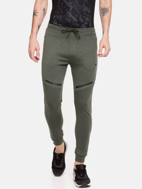 

Proline Active Men Olive Green Slim Fit Solid Joggers