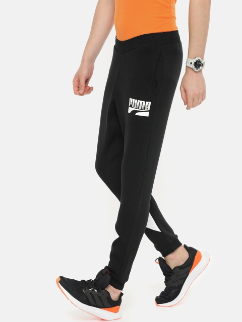 

Puma Men Black Solid Straight Fit Rebel Block cl Joggers