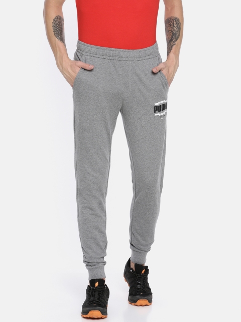 

Puma Men Grey Solid Straight Fit Knitted cl II Sports Joggers