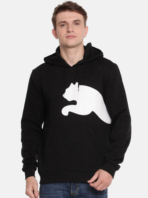 

Puma Men Black Printed Hooded Sweatshirt
