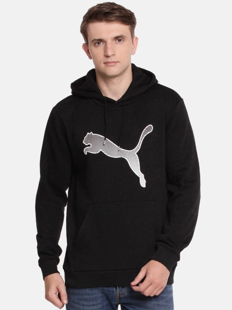 

Puma Men Black Printed Hooded Sweatshirt