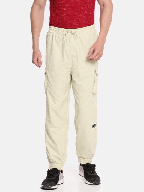 

Puma Men Beige Solid Slim Fit Fashion Woven Joggers