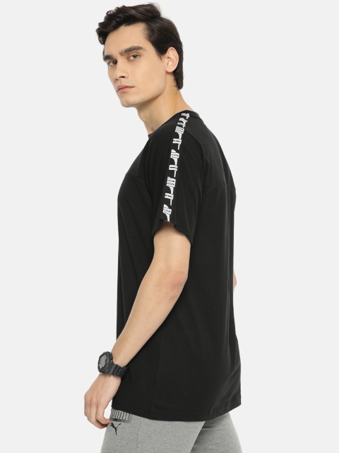 

Puma Men Black Solid Round Neck XTG Pure Cotton T-shirt