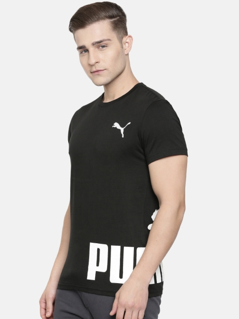 

Puma Men Black Printed Slim Fit Round Neck Sized Up Shift T-shirt