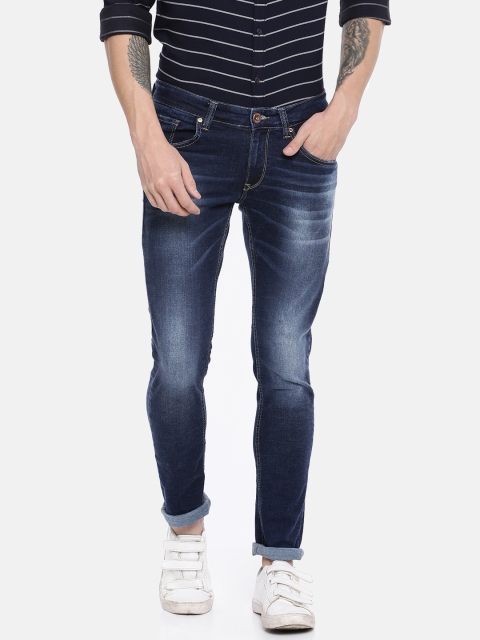 

SPYKAR Men Blue Skinny Fit Low-Rise Ultra Thin Thigh & Narrow Leg Clean Look Jeans