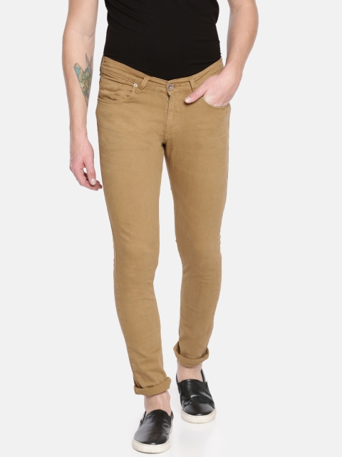 

SPYKAR Men Khaki Skinny Fit Low-Rise Clean Look Stretchable Jeans