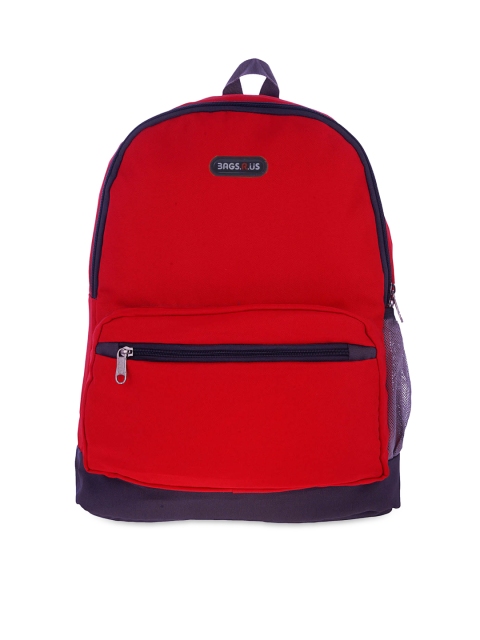 

Bags.R.us Unisex Red & Grey Backpack