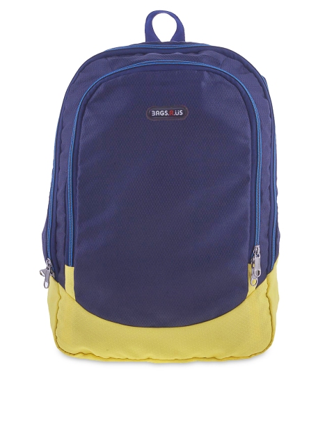 

Bags.R.us Unisex Navy & Yellow Backpack, Navy blue