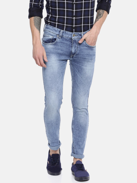

SPYKAR Men Blue Skinny Fit Low-Rise Clean Look Stretchable Jeans