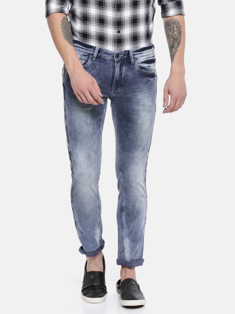 

SPYKAR Men Blue Narrow Skinny Fit Low-Rise Clean Look Stretchable Jeans