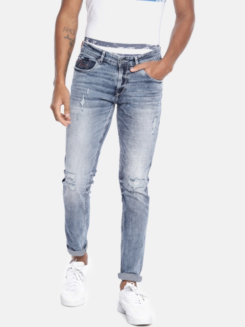 

SPYKAR Men Blue Ultra Skinny Fit Low-Rise Mildly Distressed Stretchable Jeans