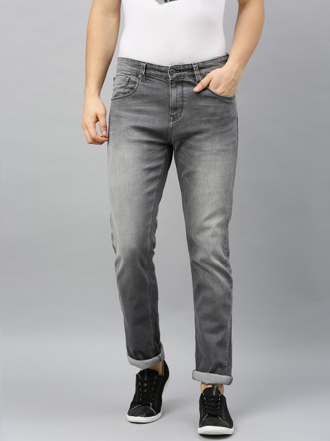 

SPYKAR Men Grey Straight Fit Low-Rise Clean Look Stretchable Jeans