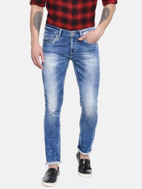 

SPYKAR Men Blue Narrow Skinny Fit Low-Rise Clean Look Stretchable Jeans