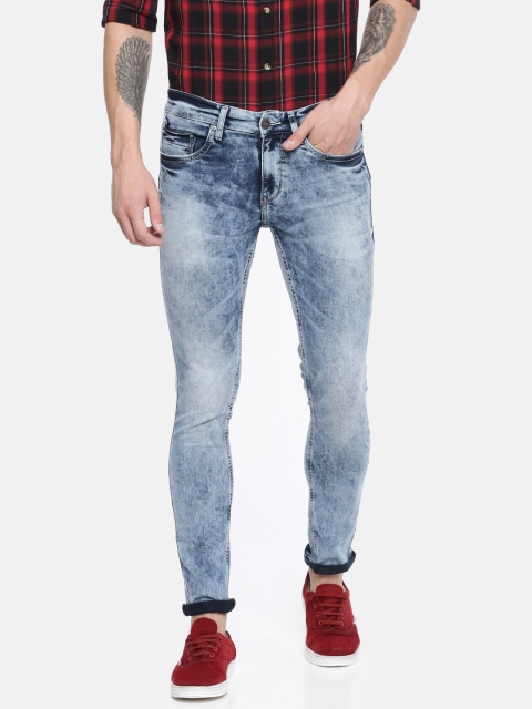 

SPYKAR Men Blue Tapered Slim Fit Low-Rise Clean Look Stretchable Jeans