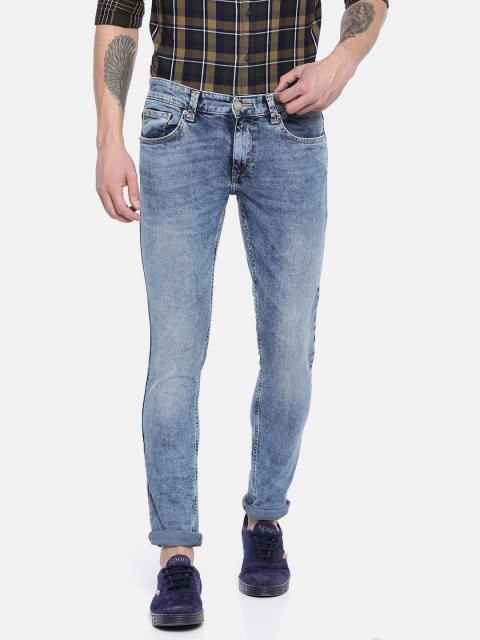 

SPYKAR Men Blue Narrow Skinny Fit Low-Rise Clean Look Stretchable Jeans