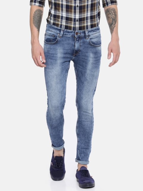 

SPYKAR Men Blue Super Skinny Fit Low-Rise Clean Look Stretchable Jeans