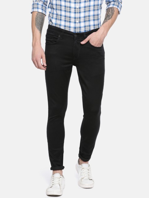 

SPYKAR Men Black Super Skinny Fit Low-Rise Clean Look Stretchable Jeans