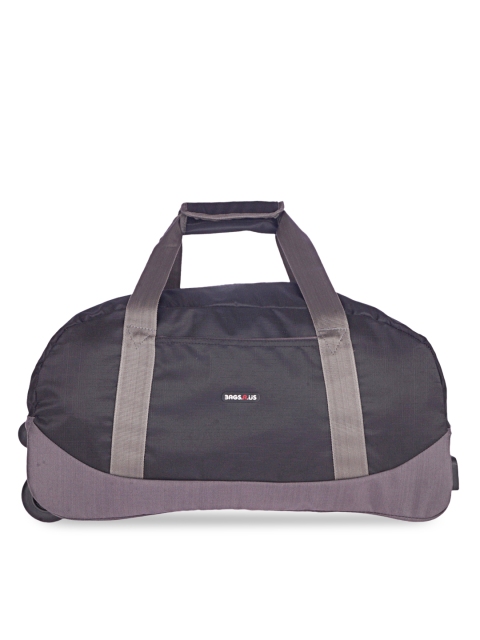 

Bags.R.us Unisex Black & Grey Polyeter 34L Duffel Trolley Bag