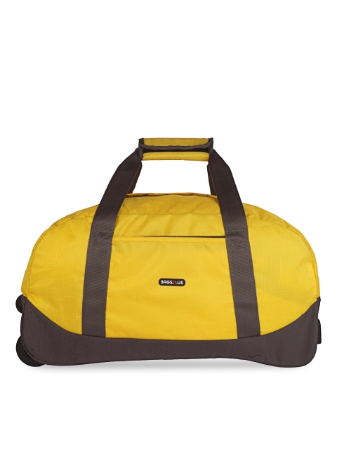 

Bags.R.us Unisex Yellow & Grey 34L Duffel Trolley Bag