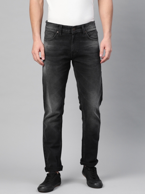 

SPYKAR Men Charcoal Grey Straight Fit Mid-Rise Clean Look Stretchable Jeans