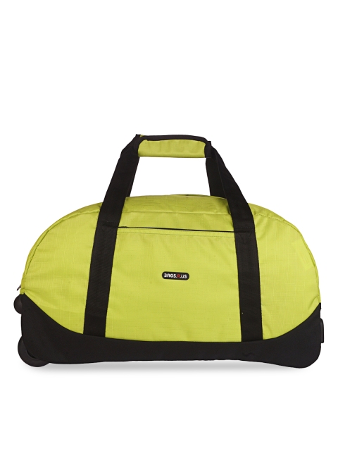 

Bags.R.us Unisex Lime Green & Black 34L Duffel Trolley Bag