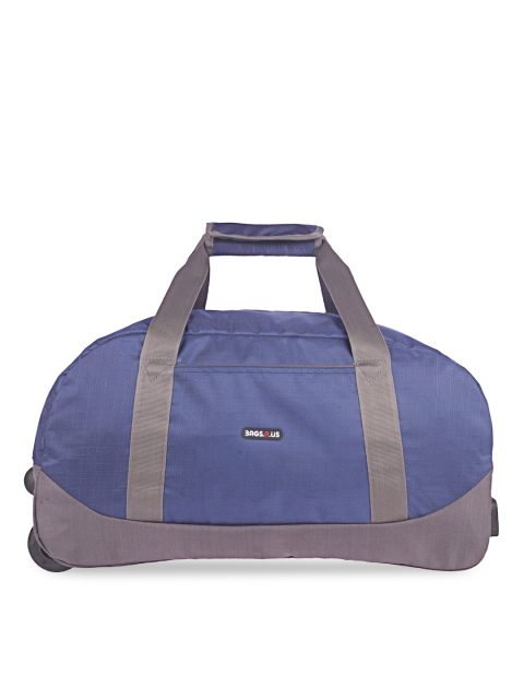 

Bags.R.us Unisex Blue & Grey 34L Duffel Trolley Bag