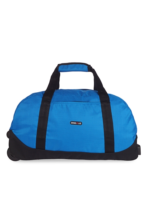 

Bags.R.us Unisex Blue & Black Duffel Trolley Bag