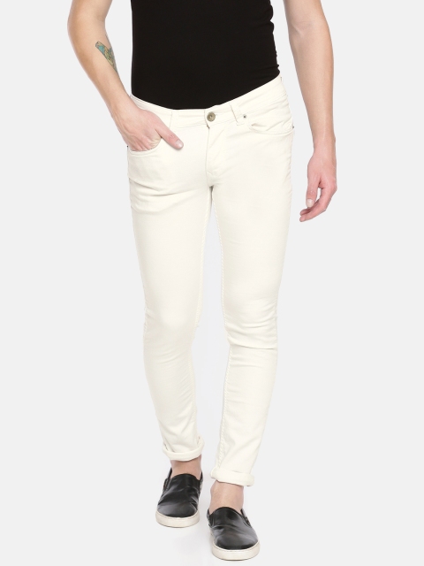 

SPYKAR Men White Skinny Fit Low-Rise Clean Look Stretchable Jeans