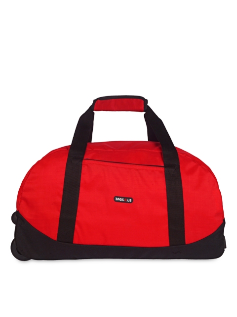 

Bags.R.us Unisex Red Medium Duffel Trolley Bag